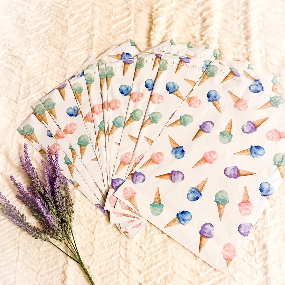 15-pack 10”x13” Ice Cream Polymailers